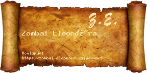 Zombai Eleonóra névjegykártya